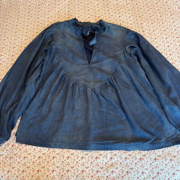 Rebecca Taylor Blue Denim Top - Picture 5 of 8